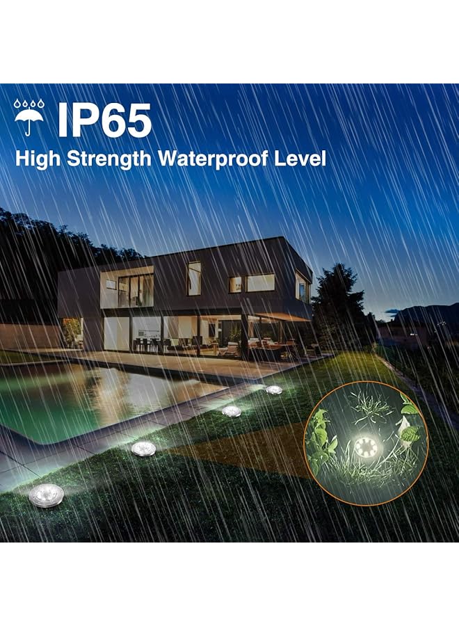 erorex Solar Ground Lights For Outdoor Ankipo Solar Garden Lights Ip65 Waterproof Led Solar Lights Landscape Lighting For Garden Yard Lawn Patio Pathway 8 Pack Cold White - Image 2
