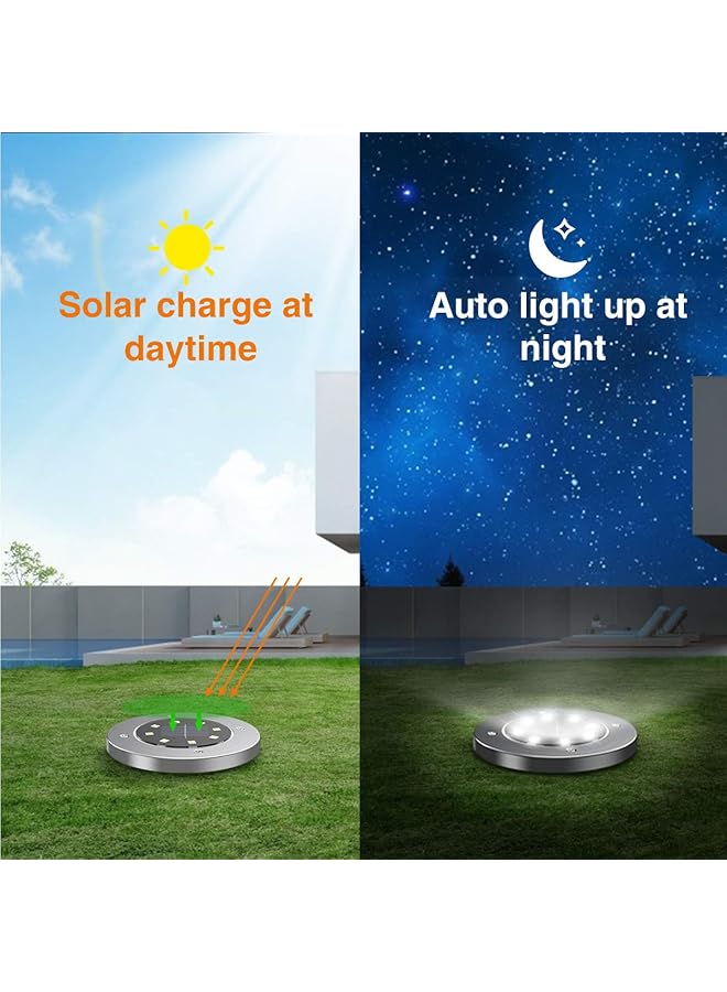 erorex Solar Ground Lights For Outdoor Ankipo Solar Garden Lights Ip65 Waterproof Led Solar Lights Landscape Lighting For Garden Yard Lawn Patio Pathway 8 Pack Cold White - Image 4