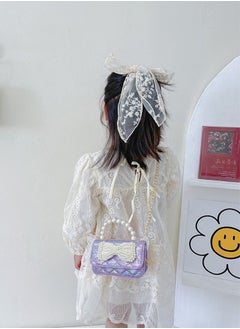 Bee Little Girls Handbags Princess Purses Gifts for Little Girls Gift Cute Toddler Purse Kids Baby Sparkly Bow Handbags Small Crossbody Shoulder Bags Toys Presents(Purple)  - Image 2
