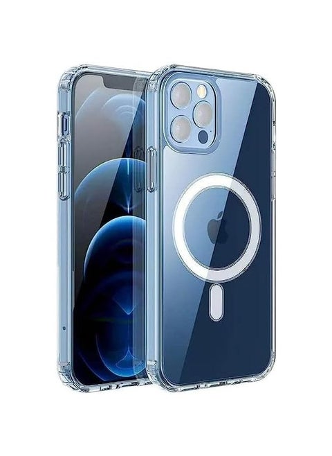 MagSafe Wireless Charging Case For iPhone 12 Pro Max, Protective Cover, Transparent Case, MagSafe Charger, Anti-Fall, Anti-scratch, Comfortable grip, Shock-Absorbent, Supports Magnetic Wireless Charging, Transparent