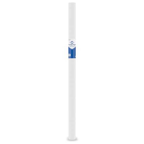 ALVIN 55W-D Lightweight Tracing Paper Roll, White, Suitable with Ink, Charcoal, Felt Tip Pen, for Sketching or Detailing - 24 Inches, 20 Yards, 1-inch Core - Image 1