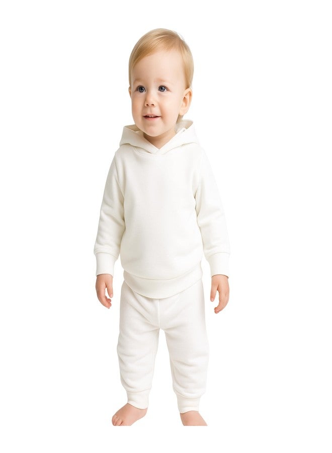 Coocuddle Organic Cotton Baby Hoodie Jogger Set, Sweatsuit with Hooded Top and Jogger Pants, Pack of 2 - Soft, Comfortable, and Breathable Baby Apparel - Image 1