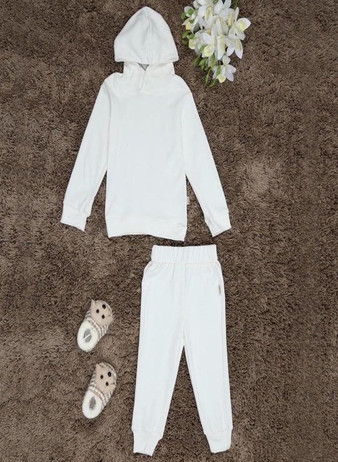 Coocuddle Organic Cotton Baby Hoodie Jogger Set, Sweatsuit with Hooded Top and Jogger Pants, Pack of 2 - Soft, Comfortable, and Breathable Baby Apparel - Image 2