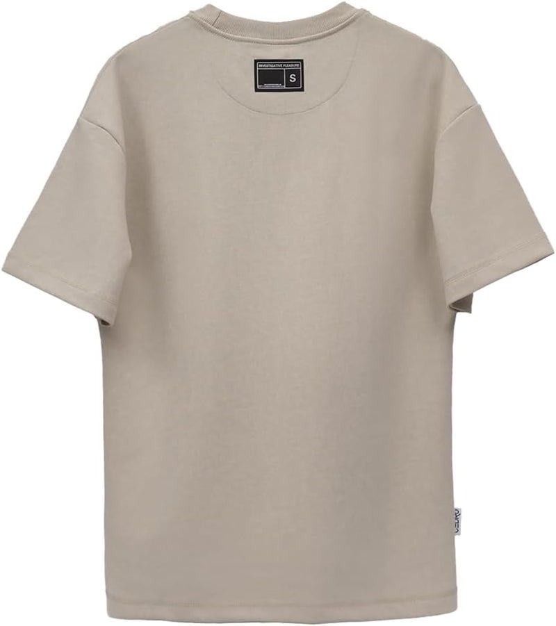 CEDRO تي شيرت جرافيك للرجال من سيدرو بحجم كبير مع ياقة دائرية وأكمام قصيرة - Image 2