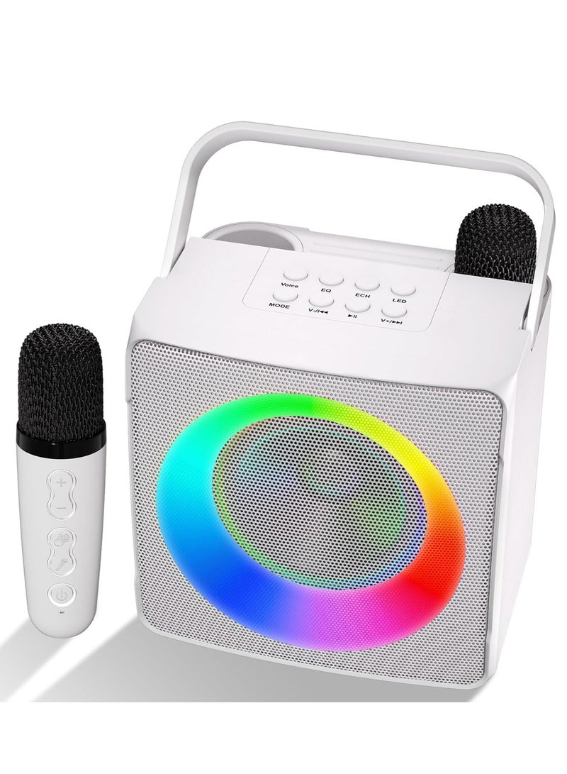 general Karaoke Machine, Portable Bluetooth Karaoke Speaker for Kids Adults, Unique Singing Machine with Two Wireless Microphones Storage Hole, Ideal Gifts for Girls Boys - Image 1