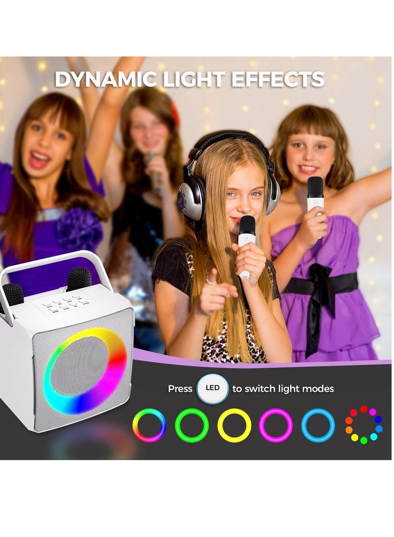 general Karaoke Machine, Portable Bluetooth Karaoke Speaker for Kids Adults, Unique Singing Machine with Two Wireless Microphones Storage Hole, Ideal Gifts for Girls Boys - Image 3
