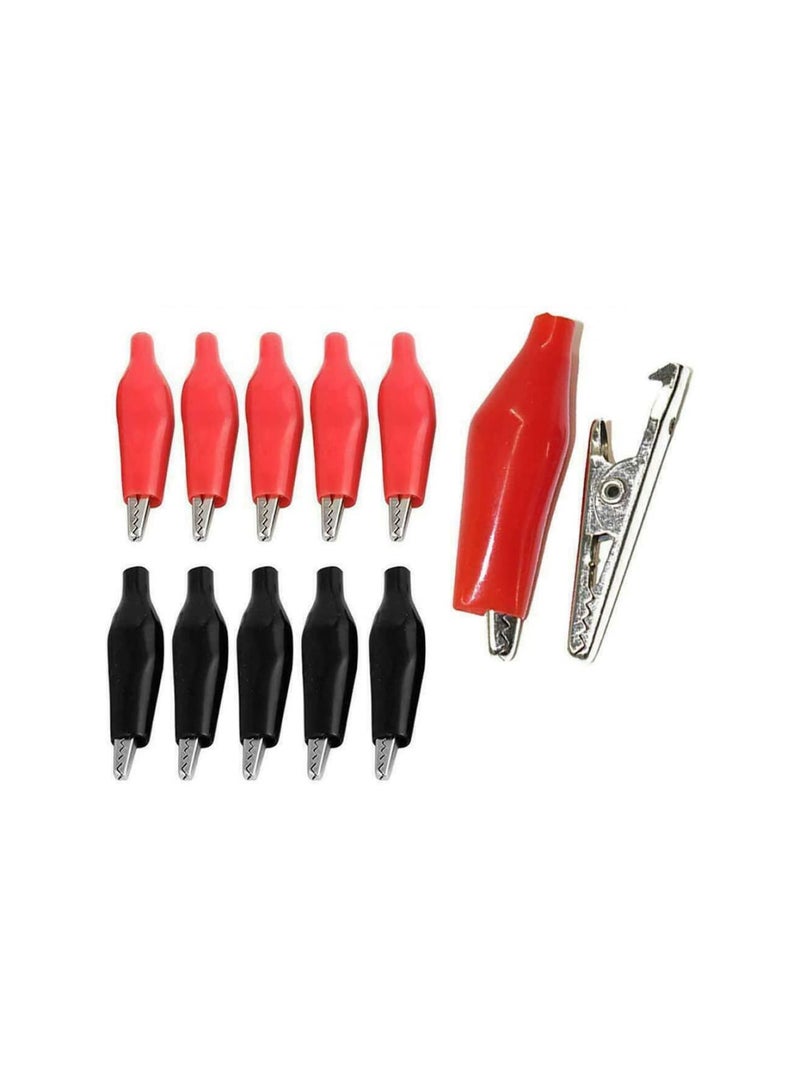 GGOOT 100Pcs Alligator Clips, 5A Crocodile Electrical Test Clamps Jumper Helper with Protective Insulation Sleeve - Image 1