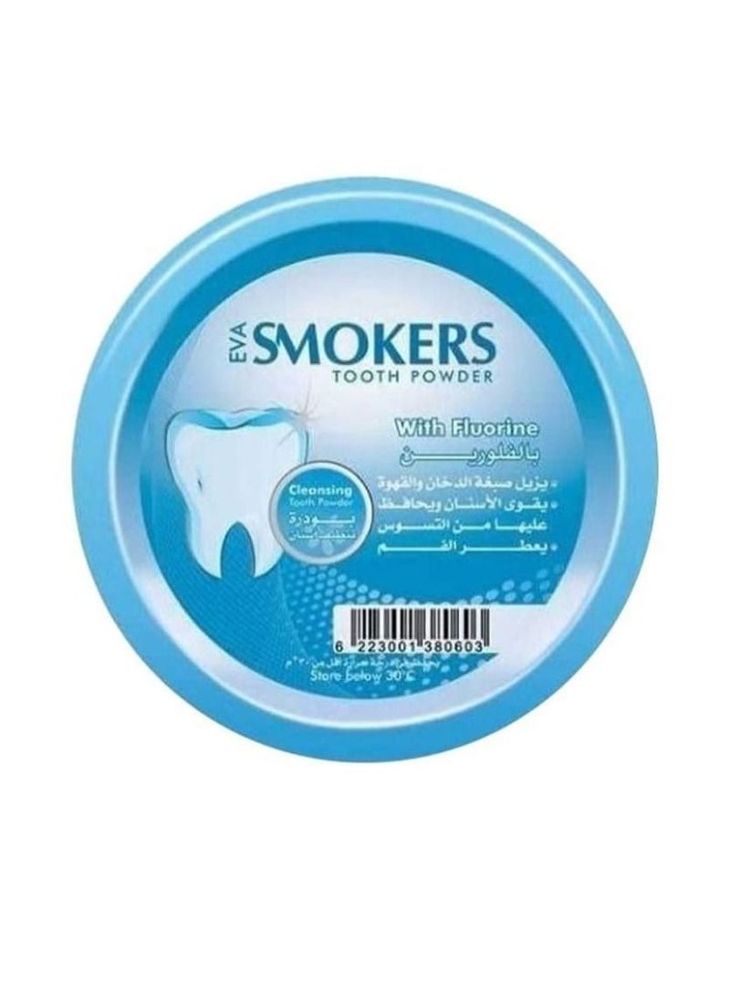 إيفا مجموعة من قطعتين بودرة تنظيف الأسنان للمدخنين بالفلورين 40جم - Image 2
