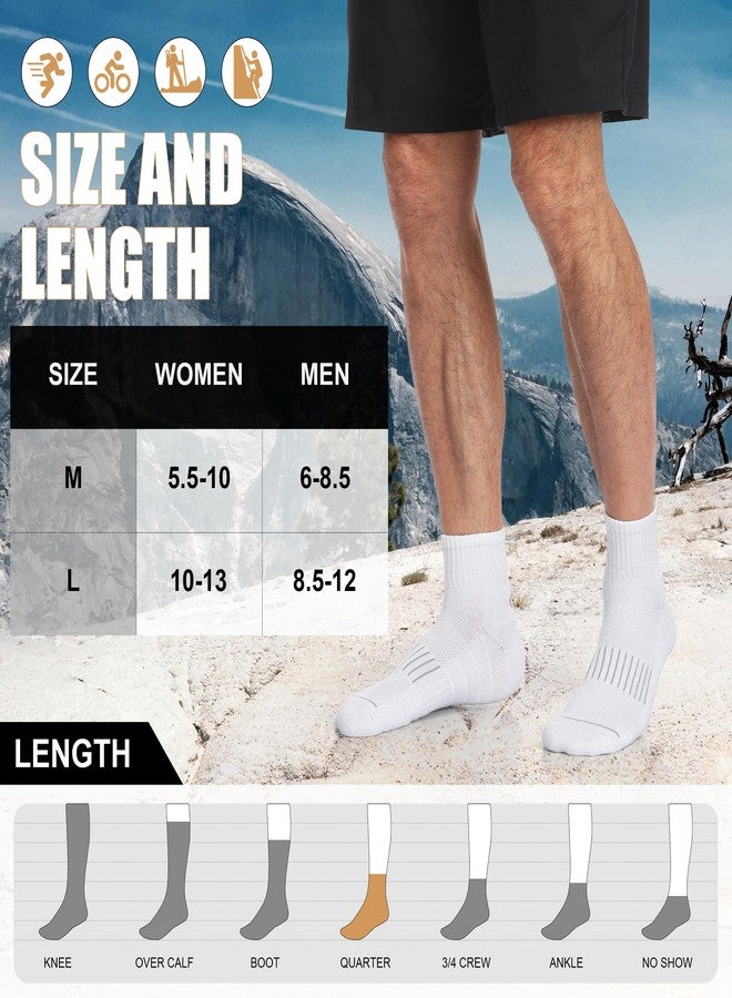 Lapulas Merino Wool Quarter Socks for Men Women, Hiking Running, Cushioned Compression Support, Thermal Thick, 5 Pairs - Image 5