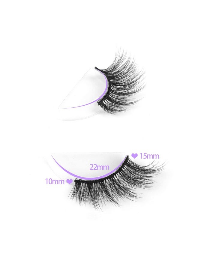 FANXITON FANXITON Half Lashes Natural Look Wispy 10 Pairs Cat Eye Lashes 3D False Eyelashes Fluffy Soft 15 MM Short Faux Mink Lashes Sets Pack  - Image 5