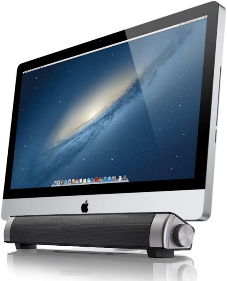 جابي Powerful Portable Soundbar for iMac MacBook PC iPhone Bluetooth 3.0 +EDR, Speakerphone, Powerful 1800mAh Lithium Battery, Super Bass, 3D Stereo Surround Sound 2.0 Channel, Home Cinema System (Black) - Image 1