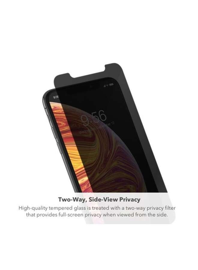 BORTONY Invisible Shield Glass+ Privacy Tempered Screen Protector For Apple iPhone XS Max Black - Image 2