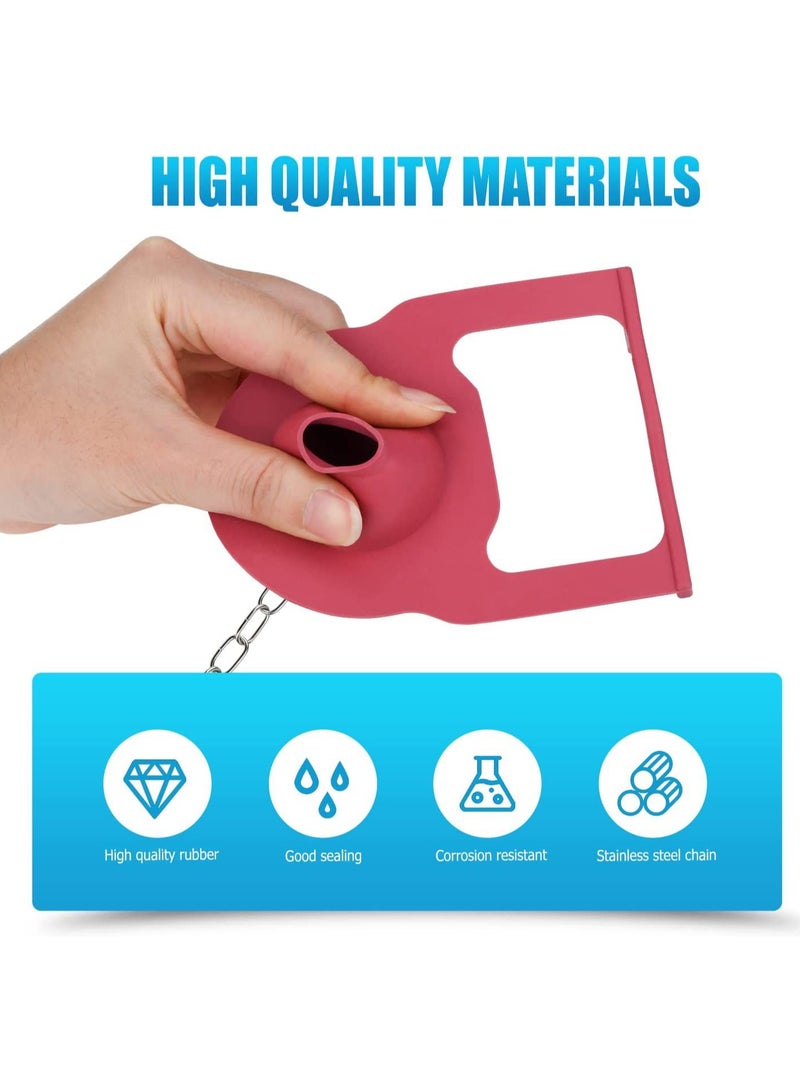 Kohler Toilet Flapper Replacement, 2 Pack Kohler Toilet Tank Parts Replaces Parts 84995 and 1000490 with Chain Hinges and 2 Plastic Buoys Ullnosoo for Water Saving Red - Image 4