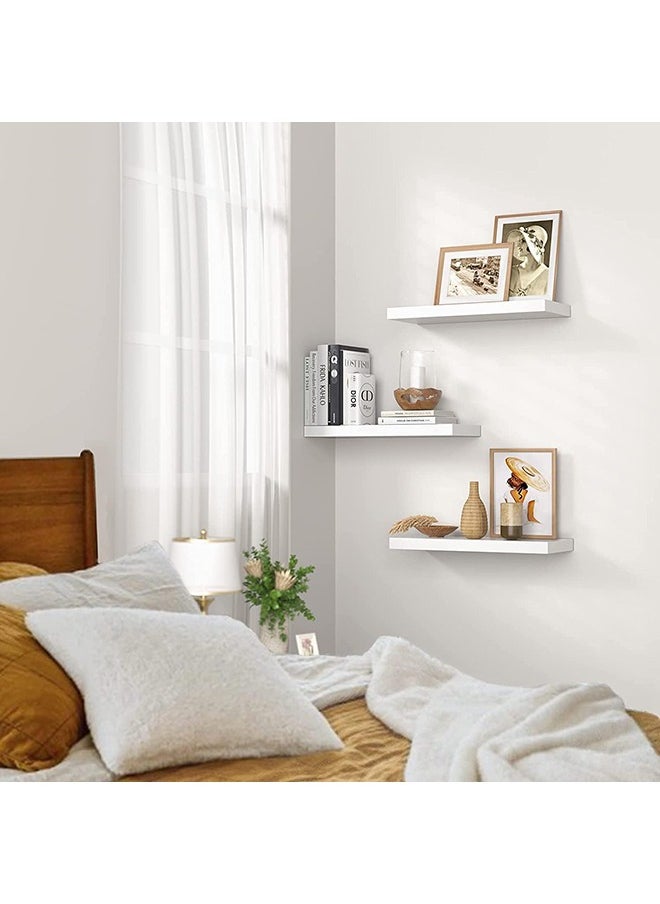 Arabest White Three-Layer Floating Shelves, Decorative Wall Shelves, Bathroom Hanging Set, Kitchen Living Room/Kitchen/Bedroom Storage  - Image 4