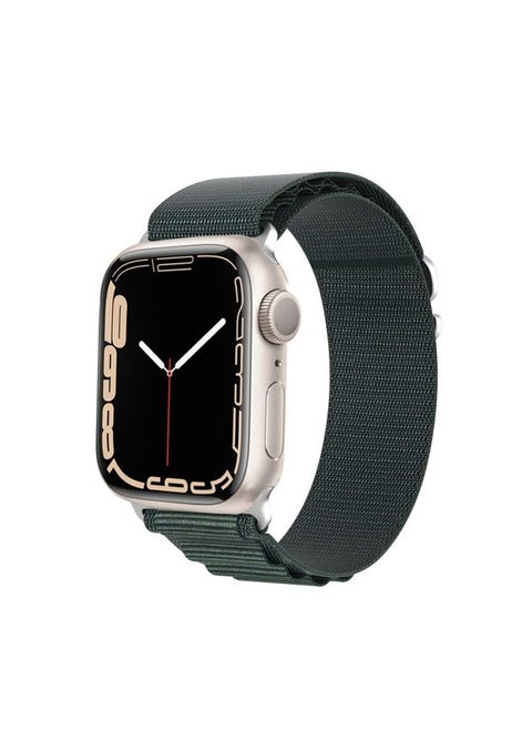 Replacement Strap For Apple Watch SE 2022 40mm DUX DUCIS GS Series Nylon Loop Watch Band Green