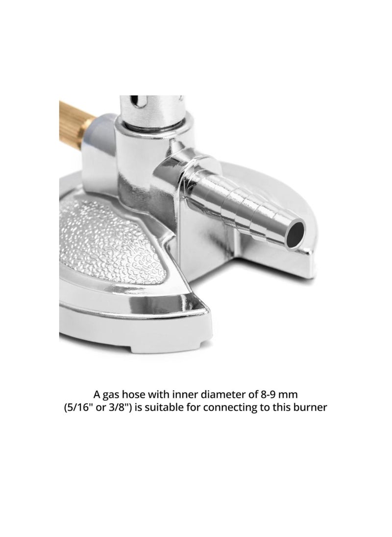Lab Bunsen Burner with Flame Stabilizer and Gas Control for Efficient Lab Heating with Propane & Natural Gas - Pack of 2