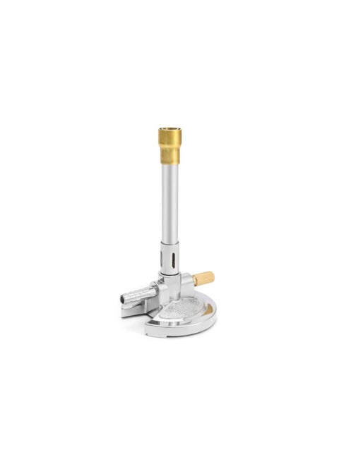Lab Bunsen Burner with Flame Stabilizer and Gas Control for Efficient Lab Heating with Propane & Natural Gas - Pack of 2