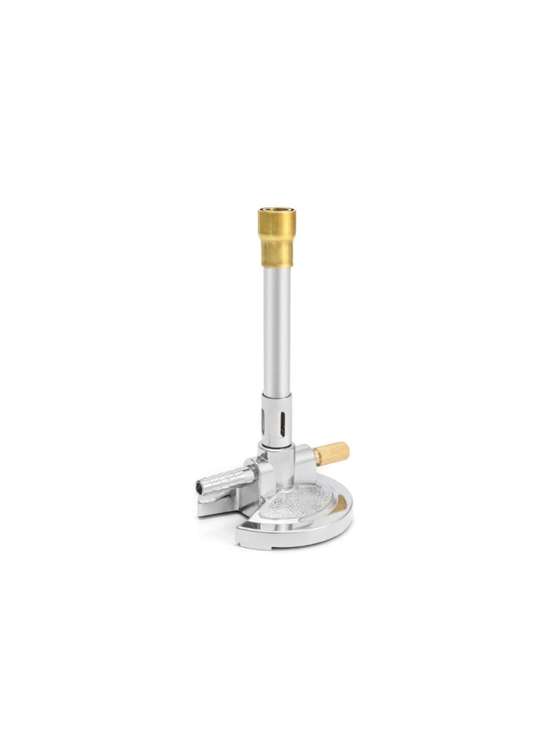 Lab Bunsen Burner with Flame Stabilizer and Gas Control for Efficient Lab Heating with Propane & Natural Gas - Pack of 2