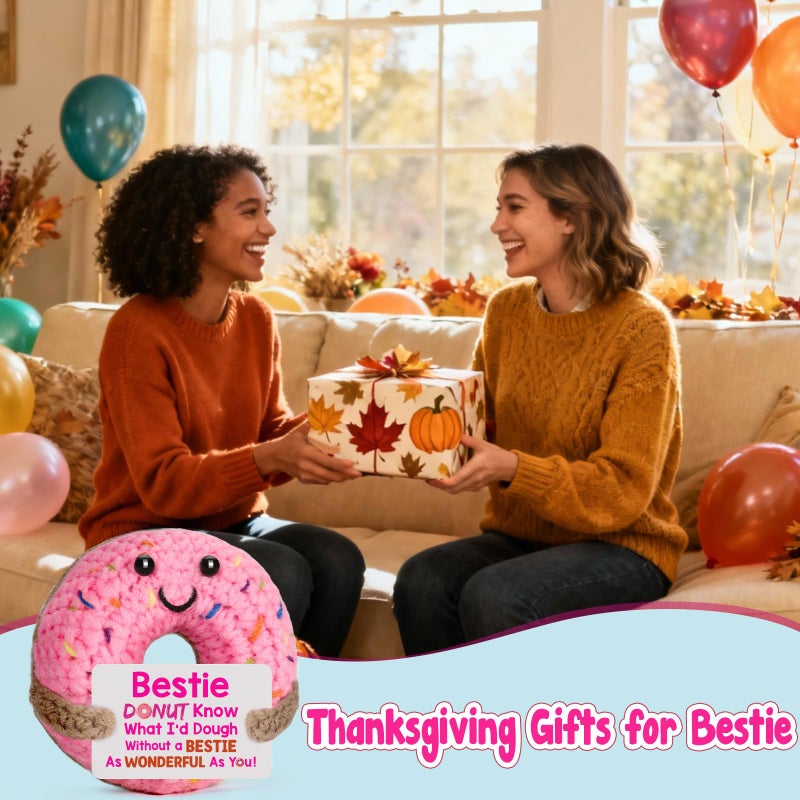 BuildFit Bestie Bestfriend Friend للنساء - مضحك هفوة لطيف دونات للإناث أفضل الأصدقاء BFF الصداقة عيد ميلاد الشكر لمسافات طويلة عيد الميلاد عيد الميلاد تخزين الهدايا - Image 2