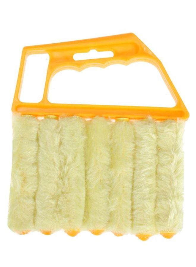 NIBEMINENT 2-Piece Microfiber Blinds Cleaning Brush Slat Set Yellow/Orange