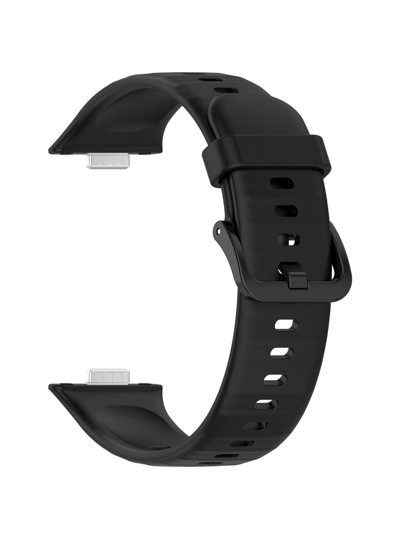 Straps Compatible with Huawei Fit 4 Pro/Fit 4/Fit 3 Silicone Band for Men and Women,Black - Image 3