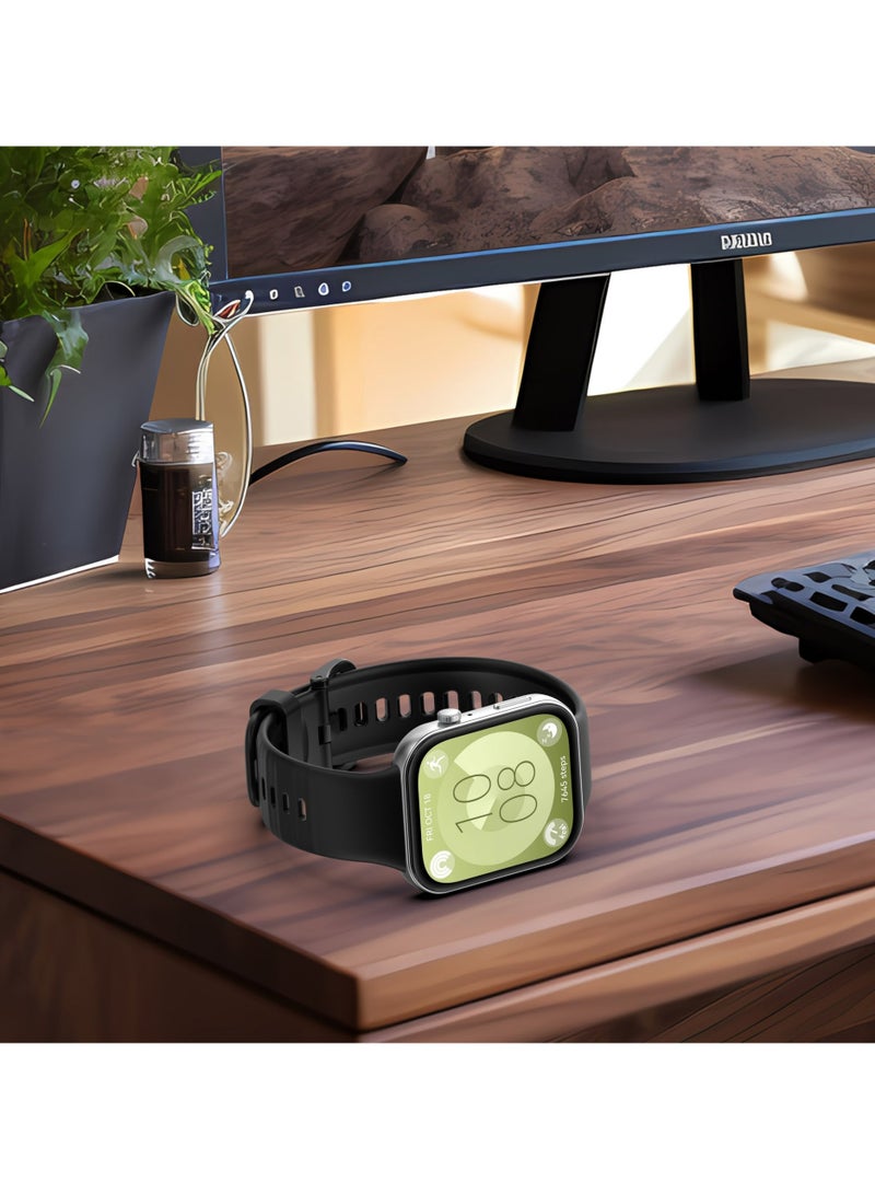 Straps Compatible with Huawei Fit 4 Pro/Fit 4/Fit 3 Silicone Band for Men and Women,Black - Image 5