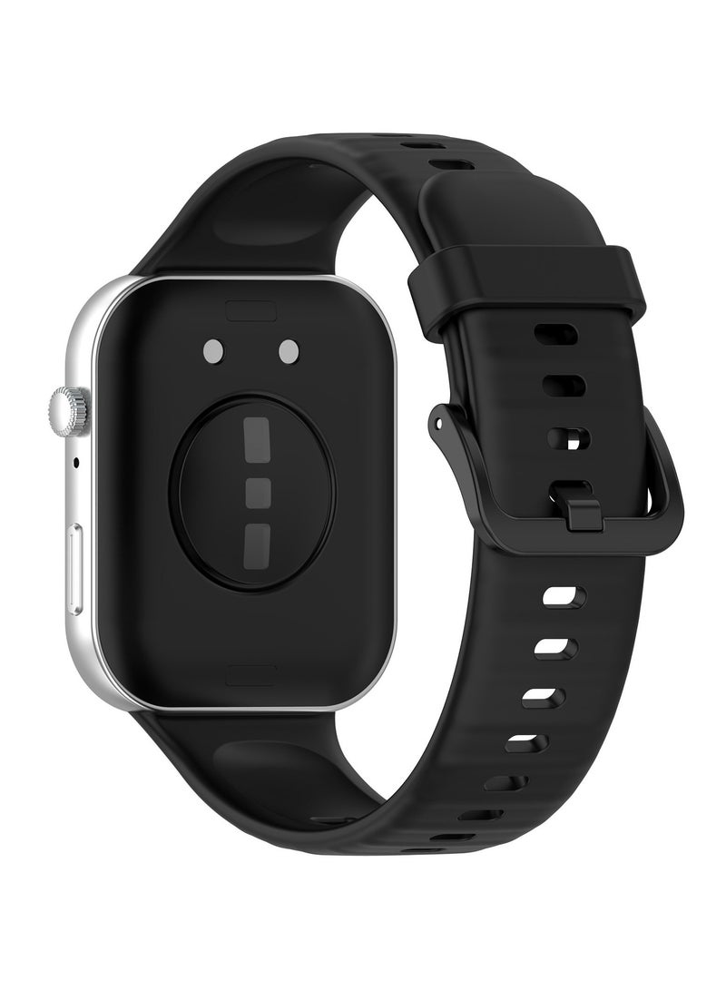 Straps Compatible with Huawei Fit 4 Pro/Fit 4/Fit 3 Silicone Band for Men and Women,Black - Image 2