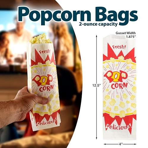 Snappy 2 oz. Jumbo Popcorn Bag, Burst Design, 1000 per Case - Image 2