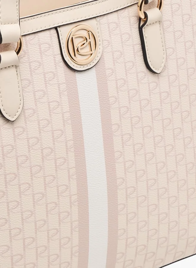 بابريكا Women's Print Tote Bag with Double Handle and Zip Closure