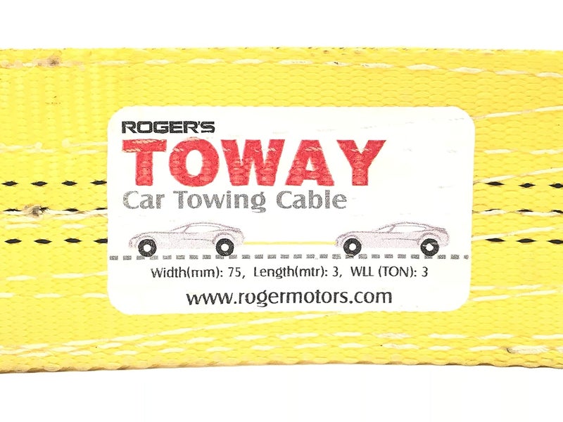 ROGER Car Towing Cable, Pulling Capacity 3 Ton, 10 Foot Long Cable, Universal, Compact Easy to Store - Image 4