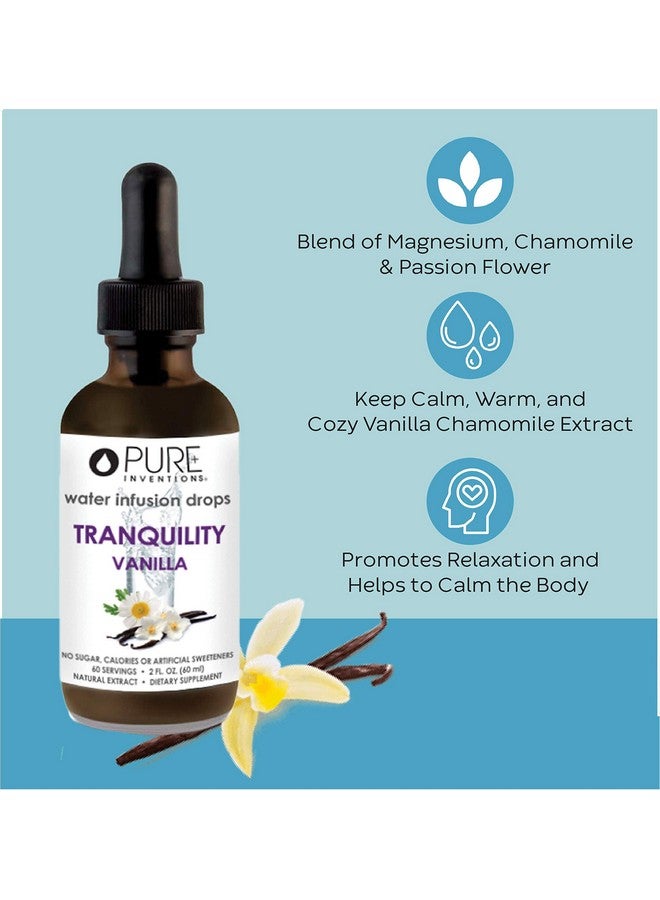 Pure Inventions قطرات ماء بنكهة الفانيليا والبابونج من ترانكويليتي بدون سكر أو سعرات حرارية أو محليات صناعية 60 حصة 2 أونصة - Image 3