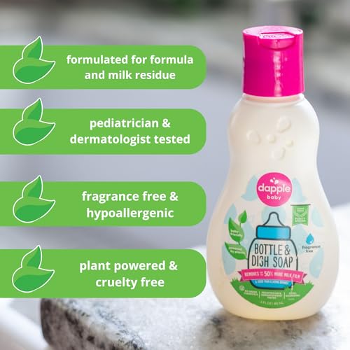 Dapple Baby Bottle & Dish Liquid Fragrance-Free Travel Size 3 oz - Image 4