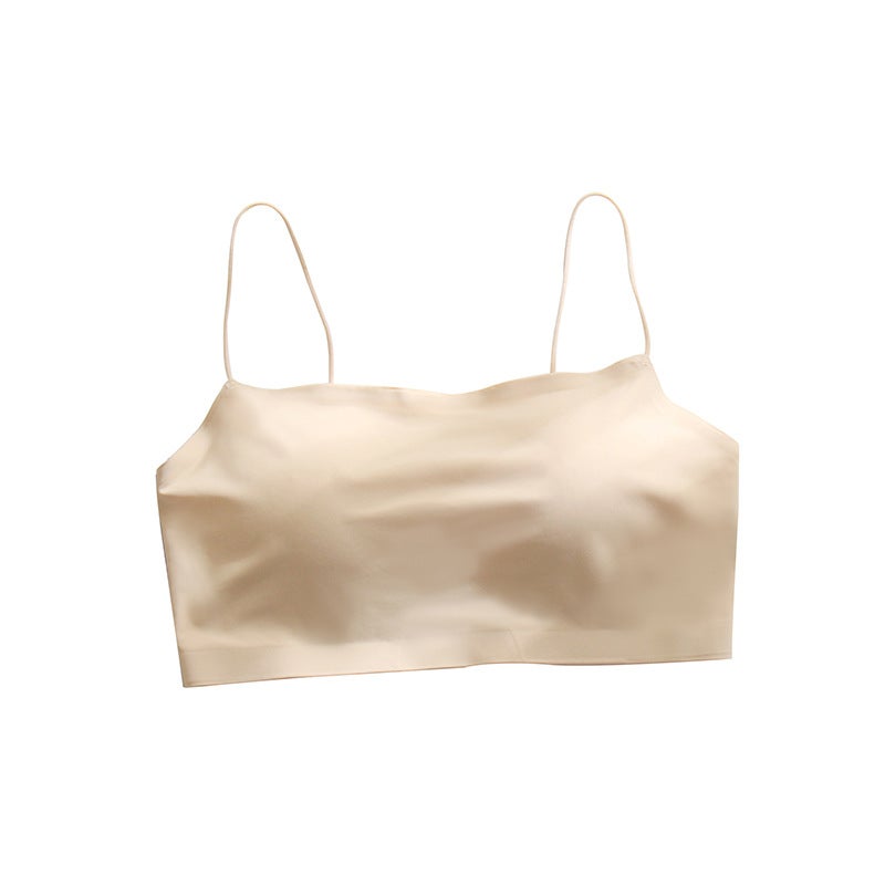 Generic Factory direct ice silk collar beautiful back tube chest summer thin girl seamless wrap chest anti-light sling underwear women skin color - Image 1
