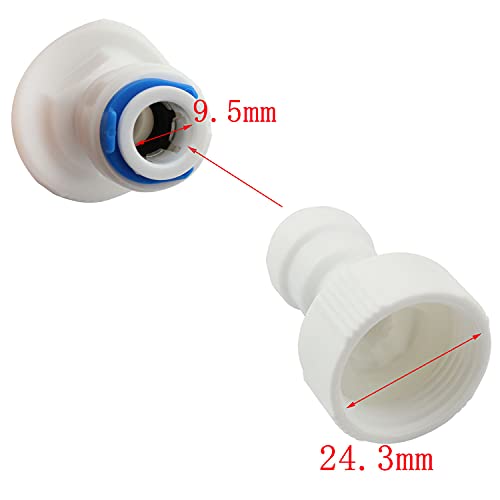 ZYAMY 4pcs Straight NPT Thread Adapter 3/4" FNPT to 3/8" Tube OD Push Fit Quick Connect Plastic RO Fittings Water Purifier Accessories - Image 2
