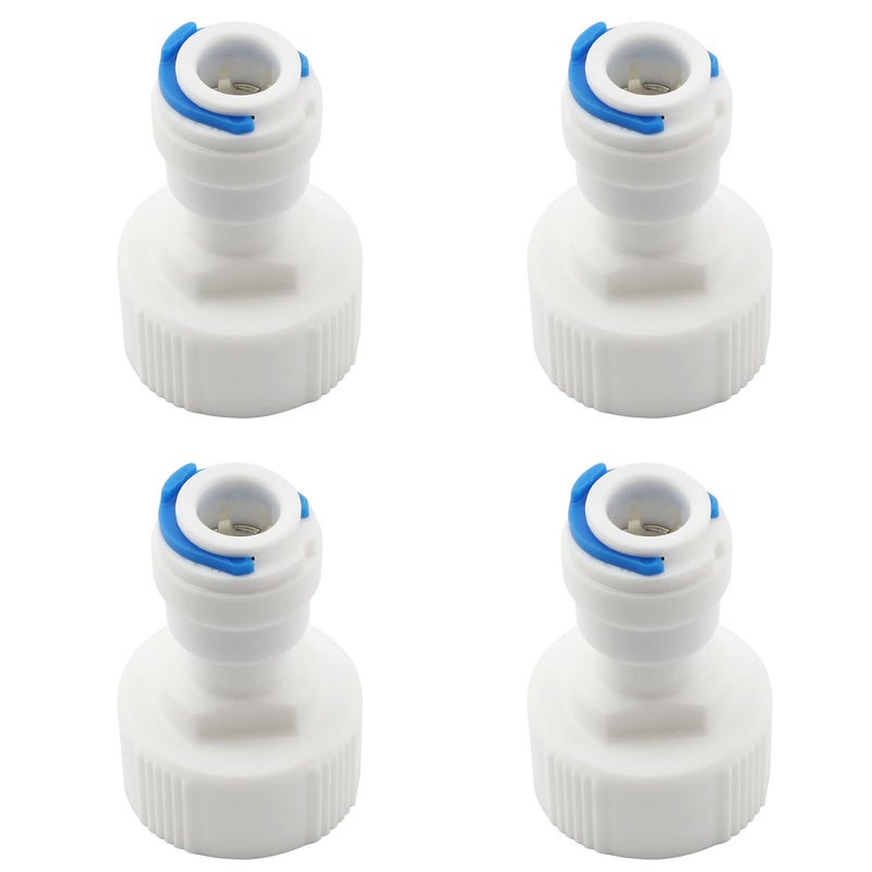 ZYAMY 4pcs Straight NPT Thread Adapter 3/4" FNPT to 3/8" Tube OD Push Fit Quick Connect Plastic RO Fittings Water Purifier Accessories - Image 5