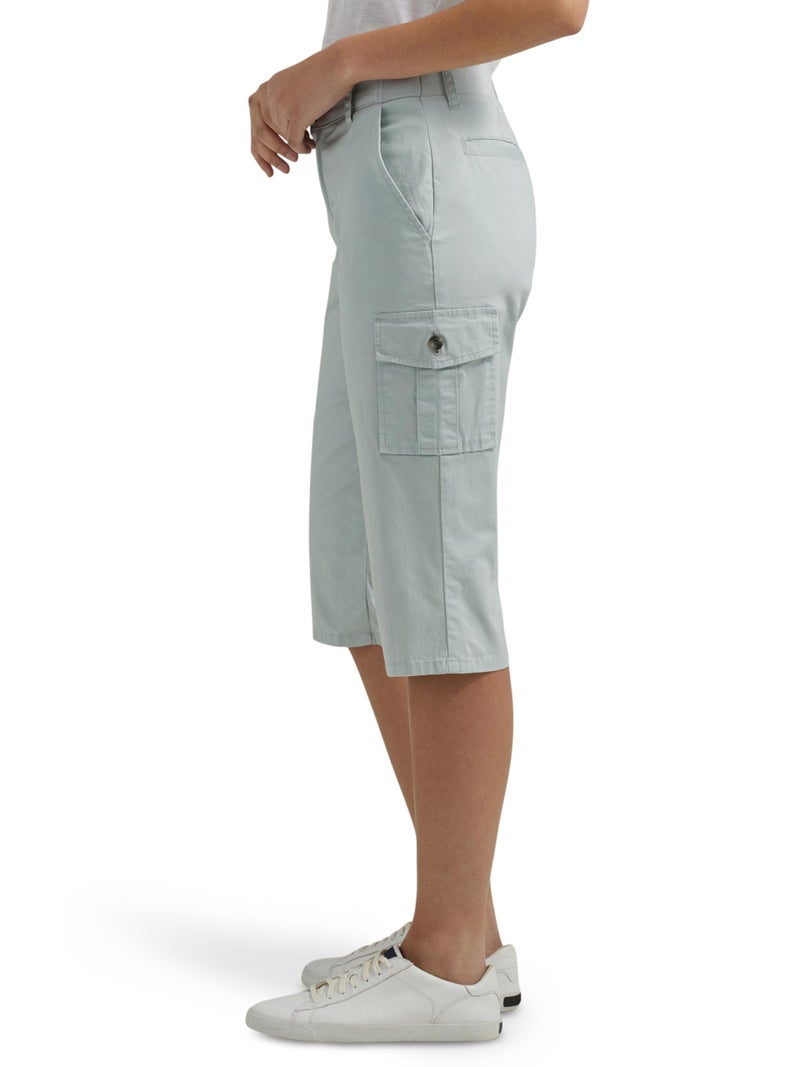 Lee Women's Flex-to-Go Mid-Rise 17" Cargo Skimmer Capri Pant Summer Haze 2 - Image 2