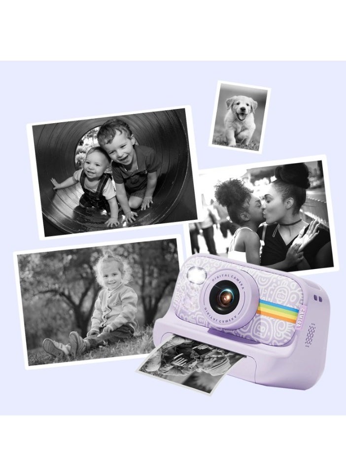 AROAQ Instant Print Camera, 1080P HD Digital Video Camera, Lightweight And Durable Kids Portable Camera. High Capacity Digital Camera With Print Paper 32GB Card And Lanyard, (Black)  - Image 4