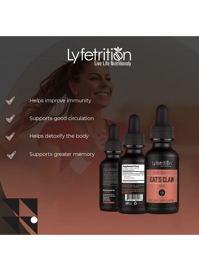 Lyfetrition لايفترشن مخلب القط 540 ملغ، 4 أونصة سائلة، 220 حصة، صنع في الولايات المتحدة، امتصاص سريع، مكونات قوية عالية الجودة، مختبر من قبل طرف ثالث، غير معدلة وراثيًا، معتمدة من GMP، منتجات خالية من القسوة - Image 5