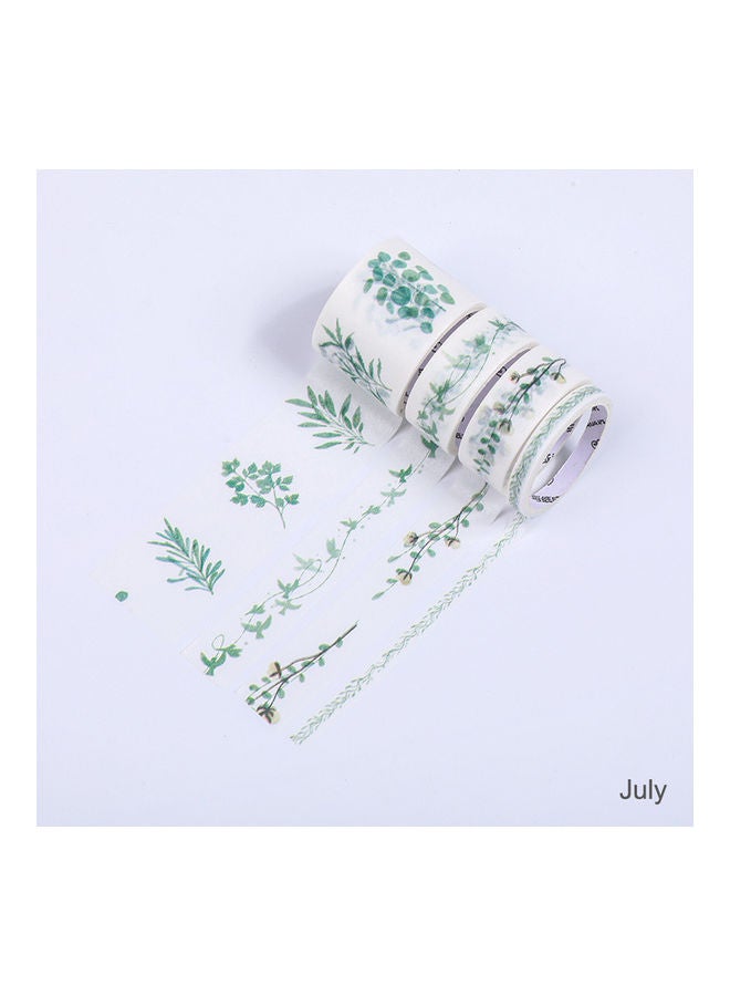 NIBEMINENT 4-Piece Washi Tape Roll July