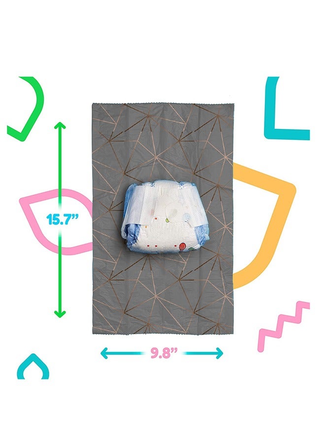 LuQu Biodegradable Waste Bags 10 Refill Rolls/150 Bags With Dispenser Convenient And Quick Diaper Disposal Unscented - Image 3