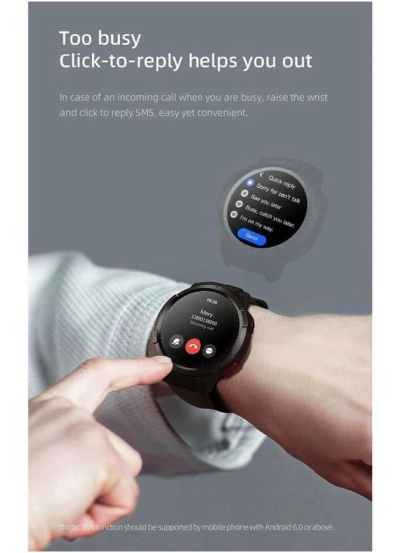 GS - Mibro Android Smartwatch GS Pro 1.43 Inch Amoled screen GPS Bluetooth Calling Watch Dual Core 4PD Heart Rate Monitoring 5ATM  24-day Ultra-long Battery Life, 70 Sports Modes - Image 1