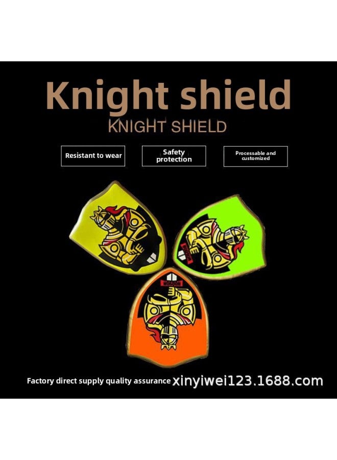 Outdoor Sporting Goods Sanda Training Children Adult Taekwondo Shield Target Hand Target Children's Protective Shield-Color:Fluorescent Green Knight Shield + Stick  - Image 3