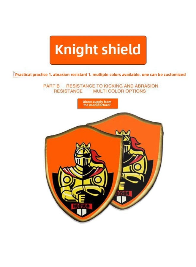 Outdoor Sporting Goods Sanda Training Children Adult Taekwondo Shield Target Hand Target Children's Protective Shield-Color:Fluorescent Green Knight Shield + Stick  - Image 2