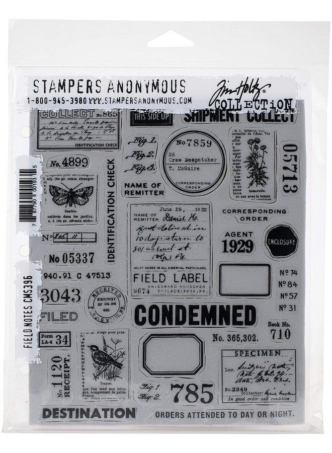 تامبريس أنونمس طوابع تيم هولتز Cling Stamps 7"X8.5" ملاحظات ميدانية - Image 1