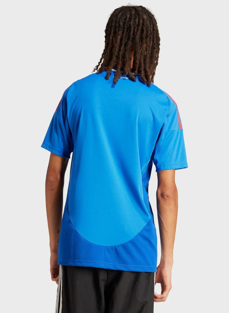 Adidas Figc H Jsy Blue Football Jerseys For Men Xs