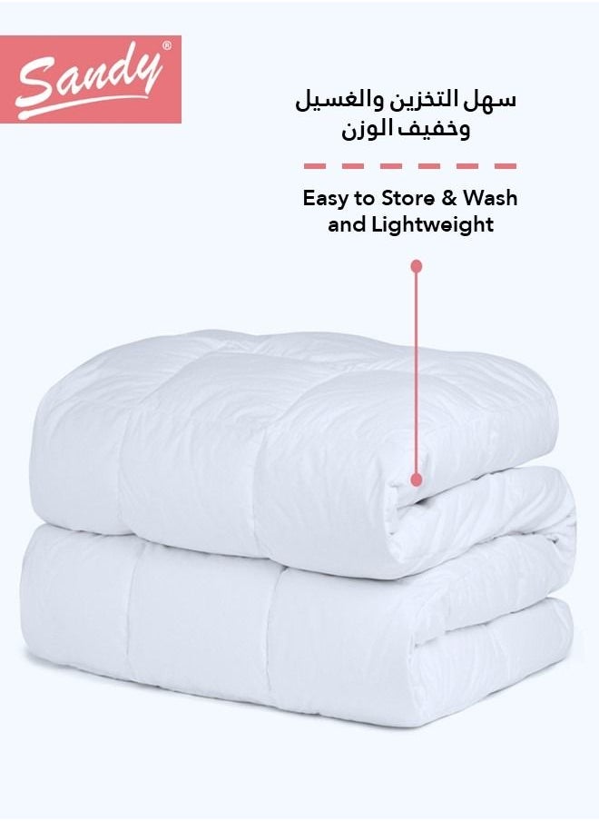 Sandy SANDY Soft Mattress Topper , Fitted Sheet Style Up to 35cm High, 100% Super Soft Microfiber Fabric, Soft & Thick Down Alternative Filling (Twin Size: 120X200 cm + 10 cm Thickness, White Stripe)  - Image 5