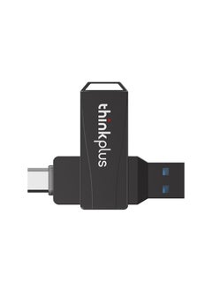 BURAQ Lenovo Thinkplus MU252 USB 3.1 + USB-C / Type-C Flash Drive, Memory:32GB(Black)  - Image 2