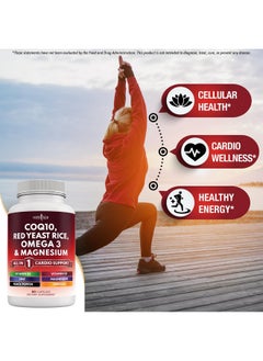 New Age NEW AGE COQ10 200mg Red Yeast Rice 3000mg Omega 3-6-9 3000mg Magnesium Complex 500mg Zinc Vitamin K2 D3 - Heart Health Support Vitamins for Women and Men with Vitamin B3, Coenzyme Q10-180 Count  - Image 4