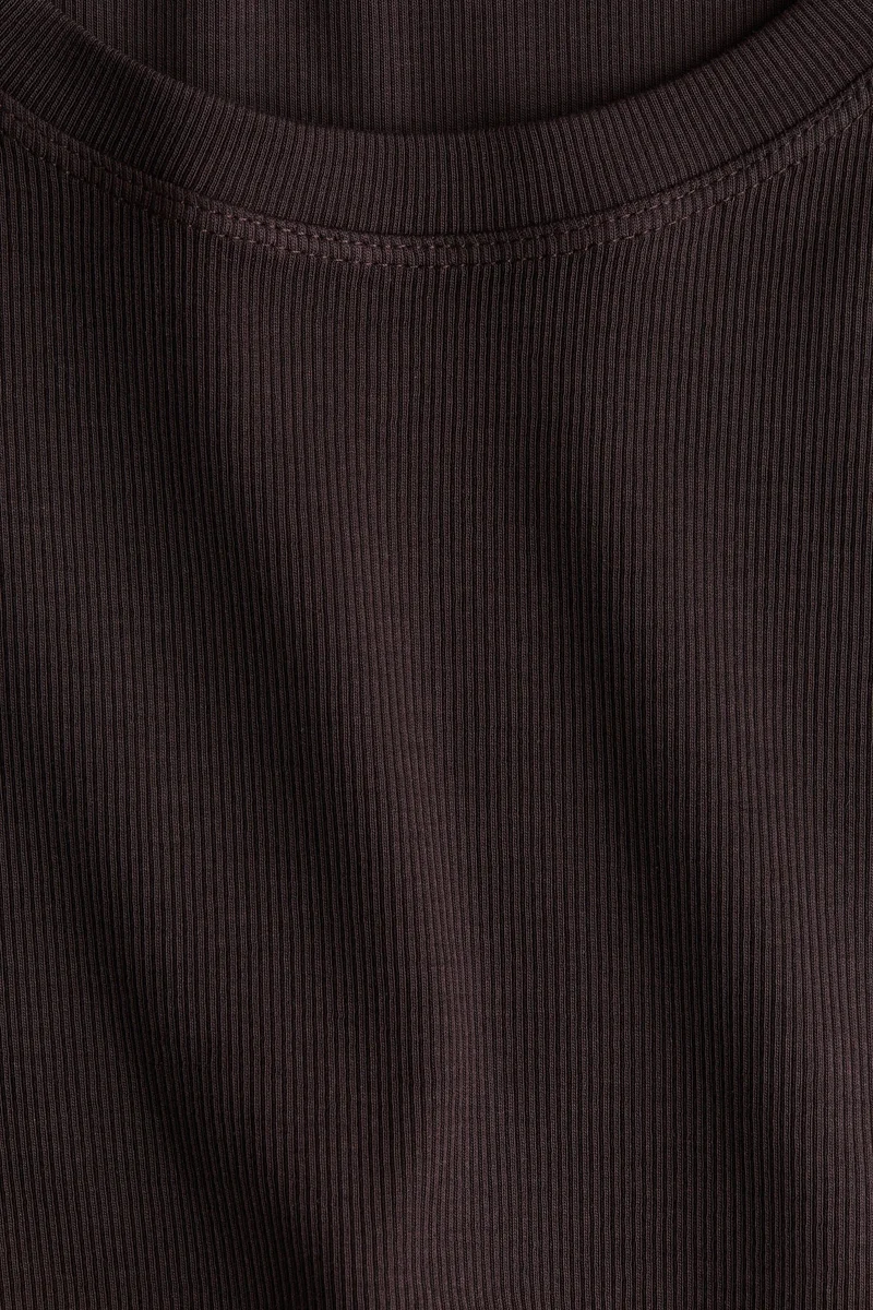 H&M Cropped ribbed vest top