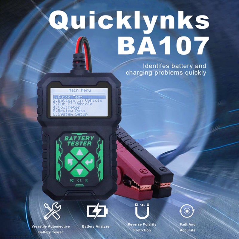 Car Battery Load Tester with LED Display CCA 100-2000 CCA Alternator Tester, Auto Battery Analyzer for Car Truck Motorcycle ATV SUV Boat Yacht - Image 2